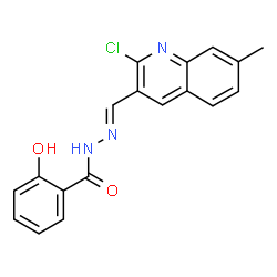 ChemSpider 2D Image | N'-((2-Chloro-7-methylquinolin-3-yl)methylene)-2-hydroxybenzohydrazide | C18H14ClN3O2
