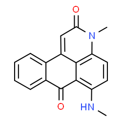 ChemSpider 2D Image | 3-Methyl-6-methylamino-3H-naphtho[1,2,3-de]quinoline-2,7-dione | C18H14N2O2