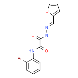 ChemSpider 2D Image | N-(2-Bromophenyl)-2-[(2E)-2-(2-furylmethylene)hydrazino]-2-oxoacetamide | C13H10BrN3O3