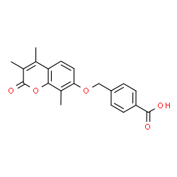 ChemSpider 2D Image | 4-{[(3,4,8-Trimethyl-2-oxo-2H-chromen-7-yl)oxy]methyl}benzoic acid | C20H18O5