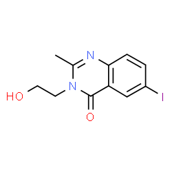 ChemSpider 2D Image | 3-(2-Hydroxyethyl)-6-iodo-2-methyl-4(3H)-quinazolinone | C11H11IN2O2
