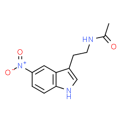 ChemSpider 2D Image | N-[2-(5-Nitro-1H-indol-3-yl)ethyl]acetamide | C12H13N3O3