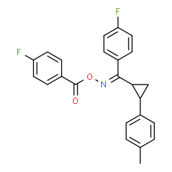 ChemSpider 2D Image | (4-Fluorophenyl){[(Z)-{(4-fluorophenyl)[2-(4-methylphenyl)cyclopropyl]methylene}amino]oxy}methanone | C24H19F2NO2