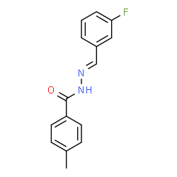 ChemSpider 2D Image | N'-[(E)-(3-Fluorophenyl)methylene]-4-methylbenzohydrazide | C15H13FN2O