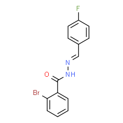 ChemSpider 2D Image | 2-Bromo-N'-[(E)-(4-fluorophenyl)methylene]benzohydrazide | C14H10BrFN2O