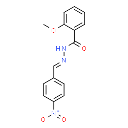 ChemSpider 2D Image | 2-Methoxy-N'-[(E)-(4-nitrophenyl)methylene]benzohydrazide | C15H13N3O4