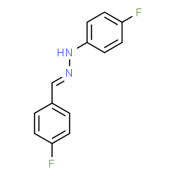 ChemSpider 2D Image | (1E)-1-(4-Fluorobenzylidene)-2-(4-fluorophenyl)hydrazine | C13H10F2N2