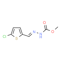 ChemSpider 2D Image | Methyl (2E)-2-[(5-chloro-2-thienyl)methylene]hydrazinecarboxylate | C7H7ClN2O2S