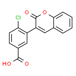 ChemSpider 2D Image | 4-Chloro-3-(2-oxo-2H-chromen-3-yl)benzoic acid | C16H9ClO4