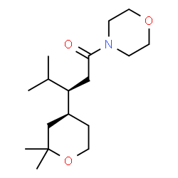 ChemSpider 2D Image | (3R)-3-[(4S)-2,2-Dimethyltetrahydro-2H-pyran-4-yl]-4-methyl-1-(4-morpholinyl)-1-pentanone | C17H31NO3