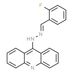 ChemSpider 2D Image | 9-[(2E)-2-(2-Fluorobenzylidene)hydrazino]acridine | C20H14FN3
