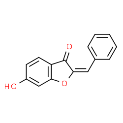 ChemSpider 2D Image | (2E)-2-Benzylidene-6-hydroxy-1-benzofuran-3(2H)-one | C15H10O3