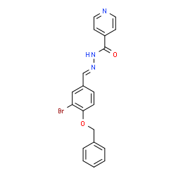 ChemSpider 2D Image | N'-{(E)-[4-(Benzyloxy)-3-bromophenyl]methylene}isonicotinohydrazide | C20H16BrN3O2