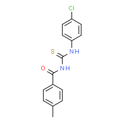 ChemSpider 2D Image | N-[(4-Chlorophenyl)carbamothioyl]-4-methylbenzamide | C15H13ClN2OS