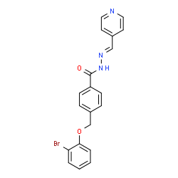 ChemSpider 2D Image | 4-[(2-Bromophenoxy)methyl]-N'-[(E)-4-pyridinylmethylene]benzohydrazide | C20H16BrN3O2