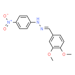 ChemSpider 2D Image | (1E)-1-(3,4-Dimethoxybenzylidene)-2-(4-nitrophenyl)hydrazine | C15H15N3O4