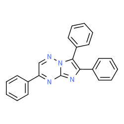 ChemSpider 2D Image | 3,6,7-Triphenylimidazo[1,2-b][1,2,4]triazine | C23H16N4