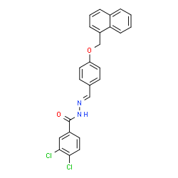 ChemSpider 2D Image | 3,4-Dichloro-N'-{(E)-[4-(1-naphthylmethoxy)phenyl]methylene}benzohydrazide | C25H18Cl2N2O2