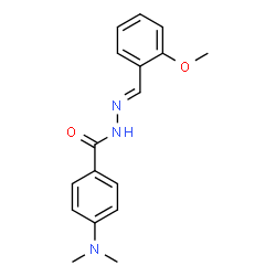 ChemSpider 2D Image | 4-(Dimethylamino)-N'-[(E)-(2-methoxyphenyl)methylene]benzohydrazide | C17H19N3O2
