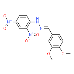 ChemSpider 2D Image | (1E)-1-(3,4-Dimethoxybenzylidene)-2-(2,4-dinitrophenyl)hydrazine | C15H14N4O6