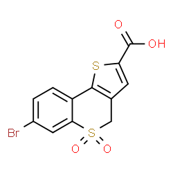 ChemSpider 2D Image | 7-Bromo-4H-thieno[3,2-c]thiochromene-2-carboxylic acid 5,5-dioxide | C12H7BrO4S2