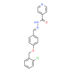 ChemSpider 2D Image | N'-[(E)-{4-[(2-Chlorobenzyl)oxy]phenyl}methylene]isonicotinohydrazide | C20H16ClN3O2