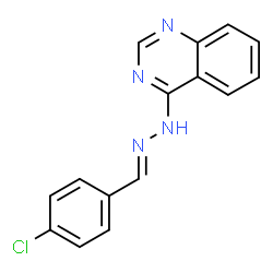 ChemSpider 2D Image | 4-[(2E)-2-(4-Chlorobenzylidene)hydrazino]quinazoline | C15H11ClN4