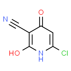 ChemSpider 2D Image | 6-Chloro-1,2-Dihydro-4-Hydroxy-2-Oxo-3-Pyridinecarbonitrile | C6H3ClN2O2