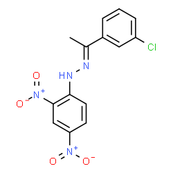ChemSpider 2D Image | (1E)-1-[1-(3-Chlorophenyl)ethylidene]-2-(2,4-dinitrophenyl)hydrazine | C14H11ClN4O4