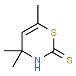 ChemSpider 2D Image | 4,4,6-Trimethyl-3,4-dihydro-2H-1,3-thiazine-2-thione | C7H11NS2
