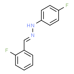 ChemSpider 2D Image | (1E)-1-(2-Fluorobenzylidene)-2-(4-fluorophenyl)hydrazine | C13H10F2N2