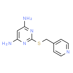 ChemSpider 2D Image | 2-[(4-Pyridinylmethyl)sulfanyl]-4,6-pyrimidinediamine | C10H11N5S