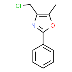 ChemSpider 2D Image | 4-Chloromethyl-5-methyl-2-phenyl-oxazole | C11H10ClNO
