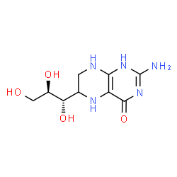 ChemSpider 2D Image | 2-Amino-6-[(1S,2R)-1,2,3-trihydroxypropyl]-5,6,7,8-tetrahydro-4(1H)-pteridinone | C9H15N5O4