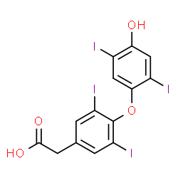 ChemSpider 2D Image | 3,3',5,5'-Tetraiodothyroacetic acid | C14H8I4O4
