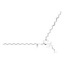 ChemSpider 2D Image | (2R)-3-{[(2-Aminoethoxy)(hydroxy)phosphoryl]oxy}-2-[(9E,12E)-9,12-hexadecadienoyloxy]propyl heptadecanoate | C38H72NO8P