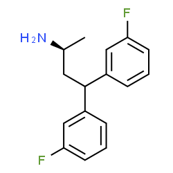 ChemSpider 2D Image | (2S)-4,4-Bis(3-fluorophenyl)-2-butanamine | C16H17F2N