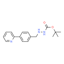 ChemSpider 2D Image | tert-Butyl 2-(4-(pyridin-2-yl)benzyl)hydrazinecarboxylate | C17H21N3O2