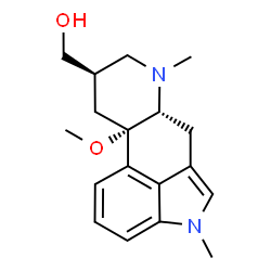 ChemSpider 2D Image | (8Î²)-10-Methoxy-1,6-dimethylergoline-8-methanol | C18H24N2O2