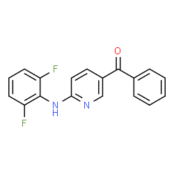 ChemSpider 2D Image | {6-[(2,6-Difluorophenyl)amino]-3-pyridinyl}(phenyl)methanone | C18H12F2N2O