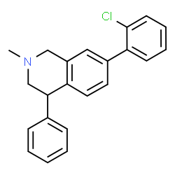 ChemSpider 2D Image | 7-(2-Chlorophenyl)-2-methyl-4-phenyl-1,2,3,4-tetrahydroisoquinoline | C22H20ClN