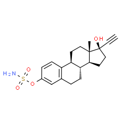 ChemSpider 2D Image | (17alpha)-17-Hydroxy-19-norpregna-1,3,5(10)-trien-20-yn-3-yl sulfamate | C20H25NO4S