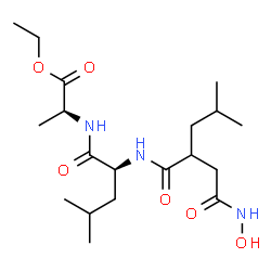 ChemSpider 2D Image | Ethyl N-{2-[2-(hydroxyamino)-2-oxoethyl]-4-methylpentanoyl}-L-leucyl-L-alaninate | C19H35N3O6