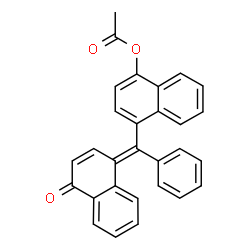 ChemSpider 2D Image | 4-[(E)-(4-Oxo-1(4H)-naphthalenylidene)(phenyl)methyl]-1-naphthyl acetate | C29H20O3
