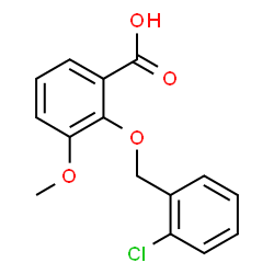 ChemSpider 2D Image | 2-[(2-Chlorobenzyl)oxy]-3-methoxybenzoic acid | C15H13ClO4