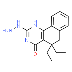 ChemSpider 2D Image | 5,5-diethyl-2-hydrazinyl-1,6-dihydrobenzo[h]quinazolin-4-one | C16H20N4O