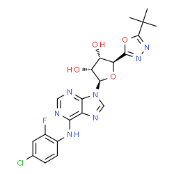 ChemSpider 2D Image | GW-493838 | C21H21ClFN7O4