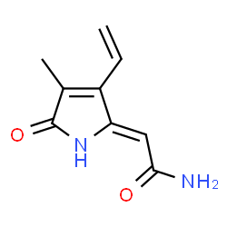 ChemSpider 2D Image | (2Z)-2-(4-Methyl-5-oxo-3-vinyl-1,5-dihydro-2H-pyrrol-2-ylidene)acetamide | C9H10N2O2