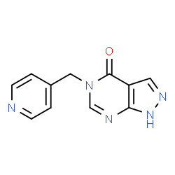 ChemSpider 2D Image | 5-(4-Pyridinylmethyl)-1,5-dihydro-4H-pyrazolo[3,4-d]pyrimidin-4-one | C11H9N5O