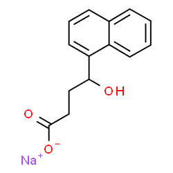 ChemSpider 2D Image | Sodium 4-hydroxy-4-(1-naphthyl)butanoate | C14H13NaO3